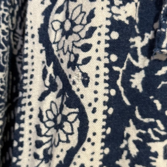 BOCABAY Blue pull on crop pants elastic waistband drawstring 2 pockets size‎ PM - Picture 3 of 7